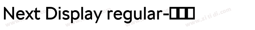 Next Display regular字体转换
